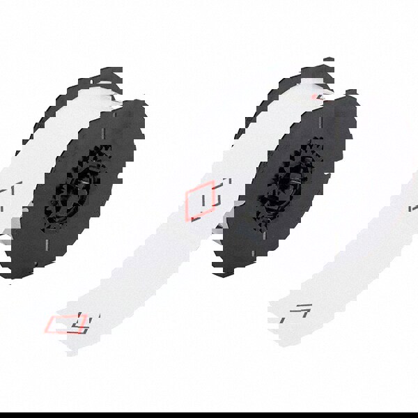 Label Maker Label: Red on White, Vinyl, 270 per Roll, 1 Roll